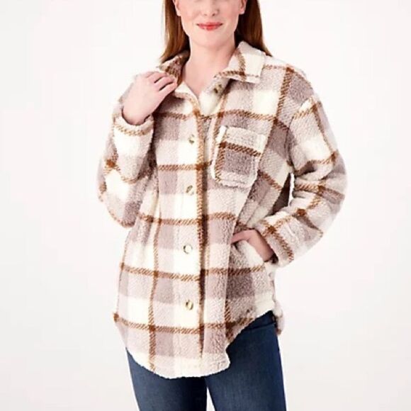 Koolaburra by UGG Brushed Back Sherpa Cozy Shacket - Picture 3 of 4